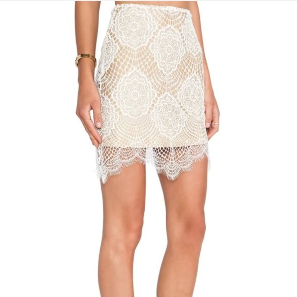 For Love and Lemons Grace White skirt - Sz XS
